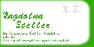 magdolna steller business card